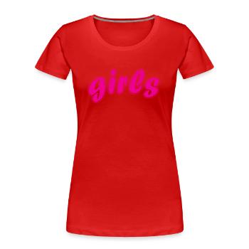 girls - T-shirt bio Premium Femme - rouge - Devant - Mia (176cm)