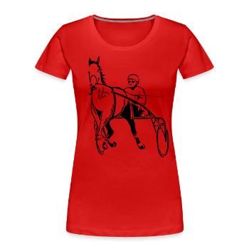 The Trotter - Women's Premium Organic T-Shirt - red - Front - Mia (176cm)