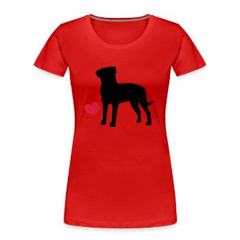 M. Rottweiler - T-shirt bio Premium Femme - rouge - Devant - Mia (176cm)
