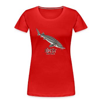 Stör Mich Nicht Angeln Fischen - Frauen Premium Bio T-Shirt - Rot - Vorne - Mia (176cm)