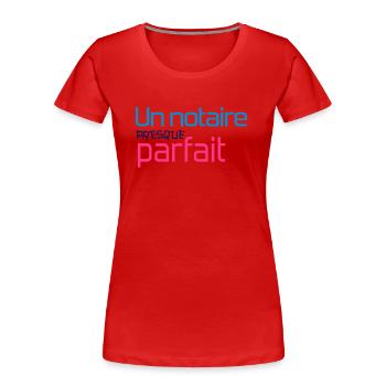 Notaire / Notariat / Juriste / Droit / Loi / Clerc - Women's Premium Organic T-Shirt - red - Front - Mia (176cm)