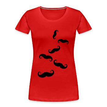 Moustache symbol - Women's Premium Organic T-Shirt - red - Front - Mia (176cm)