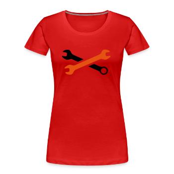 tools - Women's Premium Organic T-Shirt - red - Front - Mia (176cm)