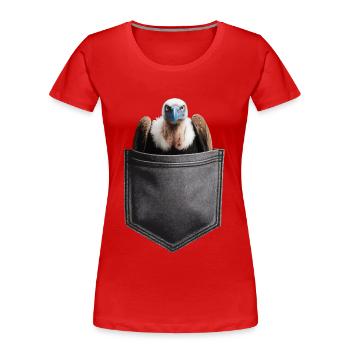 Geier - Frauen Premium Bio T-Shirt - Rot - Vorne - Mia (176cm)