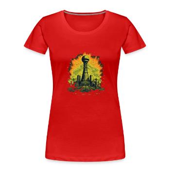 Tschernobyl-Atom 11 - Frauen Premium Bio T-Shirt - Rot - Vorne - Mia (176cm)