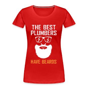 Installateur Klempner - Frauen Premium Bio T-Shirt - Rot - Vorne - Mia (176cm)