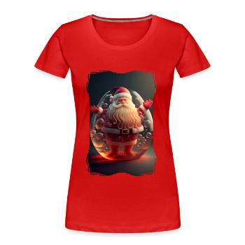 Weihnachtsmann-Gelee - Frauen Premium Bio T-Shirt - Rot - Vorne - Mia (176cm)
