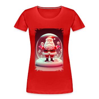 Weihnachtsmann-Gelee - Frauen Premium Bio T-Shirt - Rot - Vorne - Mia (176cm)
