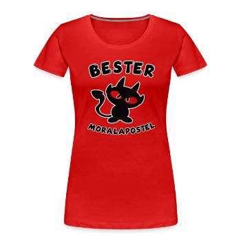 Cool Meilleur design d’apôtre moral - T-shirt bio Premium Femme - rouge - Devant - Mia (176cm)