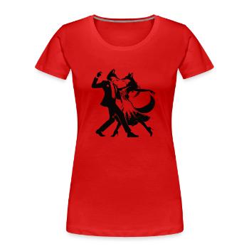 Dancing Tango Renards Design - T-shirt bio Premium Femme - rouge - Devant - Mia (176cm)