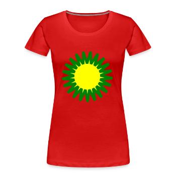 Eco Sun - Women's Premium Organic T-Shirt - red - Front - Mia (176cm)