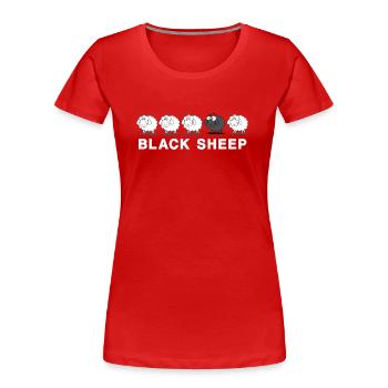 Schaf - Frauen Premium Bio T-Shirt - Rot - Vorne - Mia (176cm)