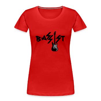bassist - Frauen Premium Bio T-Shirt - Rot - Vorne - Mia (176cm)