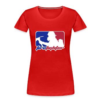 firefighter - Frauen Premium Bio T-Shirt - Rot - Vorne - Mia (176cm)
