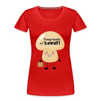 Pilze tastisch und kawaii - Frauen Premium Bio T-Shirt - Rot - Vorne - Mia (176cm)