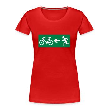 Radsport - Frauen Premium Bio T-Shirt - Rot - Vorne - Mia (176cm)
