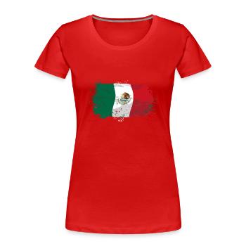 Mexico Flag - Frauen Premium Bio T-Shirt - Rot - Vorne - Mia (176cm)