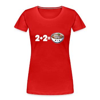 Pho Vietnamesisches Essen Vietnam Pho - Frauen Premium Bio T-Shirt - Rot - Vorne - Mia (176cm)
