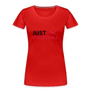 Just Volleyball - Frauen Premium Bio T-Shirt - Rot - Vorne - Mia (176cm)