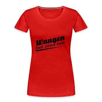 Wangen - Stadt best place ever - Frauen Premium Bio T-Shirt - Rot - Vorne - Mia (176cm)