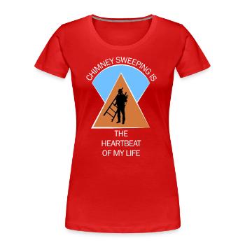 Schornsteinfeger Schlotfeger - Frauen Premium Bio T-Shirt - Rot - Vorne - Mia (176cm)