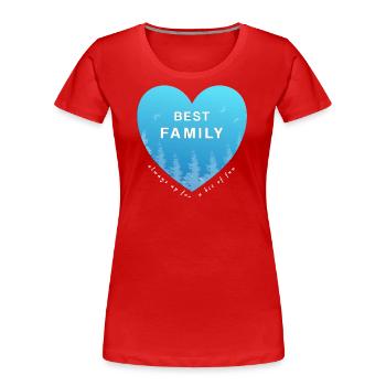 beste family - Frauen Premium Bio T-Shirt - Rot - Vorne - Mia (176cm)