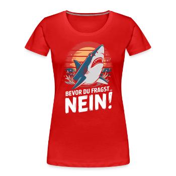 Requin Requin Requins Requin - T-shirt bio Premium Femme - rouge - Devant - Mia (176cm)