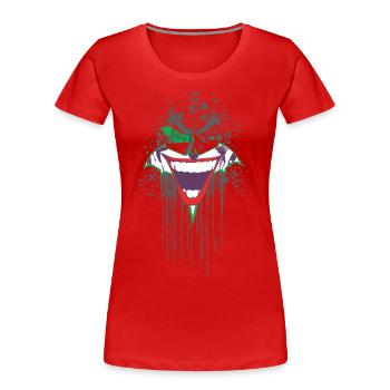 DC Comics Originals Joker Batman - Women's Premium Organic T-Shirt - red - Front - Mia (176cm)