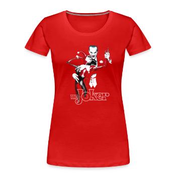 Batman Joker Dance - Women's Premium Organic T-Shirt - red - Front - Mia (176cm)