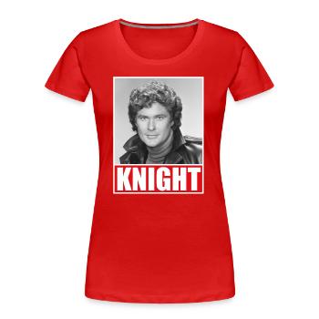 Portrait de Knight Rider - T-shirt bio Premium Femme - rouge - Devant - Mia (176cm)