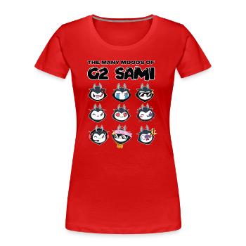 G2 Esports Logo Und Sami Emojis - Frauen Premium Bio T-Shirt - Rot - Vorne - Mia (176cm)