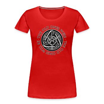 Les anciens étaient Les anciens seront le mythe de Thulhu - T-shirt bio Premium Femme - rouge - Devant - Mia (176cm)