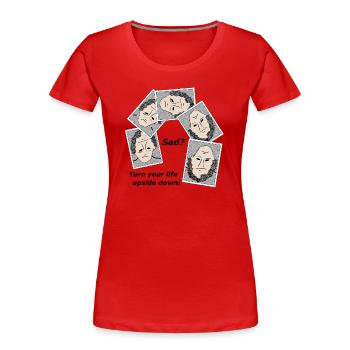 TurnYourLife black - Frauen Premium Bio T-Shirt - Rot - Vorne - Mia (176cm)