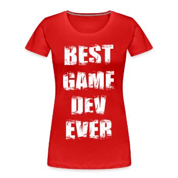 Spielentwickler - Frauen Premium Bio T-Shirt - Rot - Vorne - Mia (176cm)