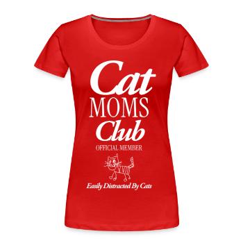 Cat Moms Club - Women's Premium Organic T-Shirt - red - Front - Mia (176cm)