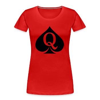 Queen of Spades - Frauen Premium Bio T-Shirt - Rot - Vorne - Mia (176cm)