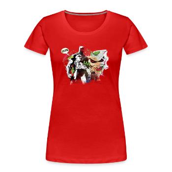 Batman Comic Composition Joker - Women's Premium Organic T-Shirt - red - Front - Mia (176cm)