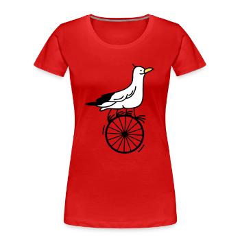 gifted gull - Women's Premium Organic T-Shirt - red - Front - Mia (176cm)