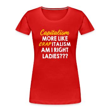 Kommunismus Karl Marx Sozialismus Kapital - Frauen Premium Bio T-Shirt - Rot - Vorne - Mia (176cm)