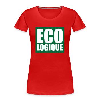 Eco! - Frauen Premium Bio T-Shirt - Rot - Vorne - Mia (176cm)