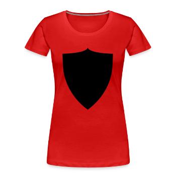 Schild 7 - Frauen Premium Bio T-Shirt - Rot - Vorne - Mia (176cm)