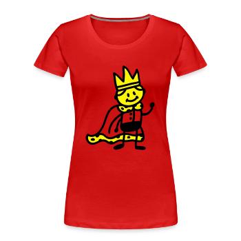 kleiner König - Frauen Premium Bio T-Shirt - Rot - Vorne - Mia (176cm)