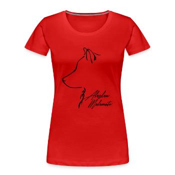 Malamute Profil E WILSIGNS - T-shirt bio Premium Femme - rouge - Devant - Mia (176cm)