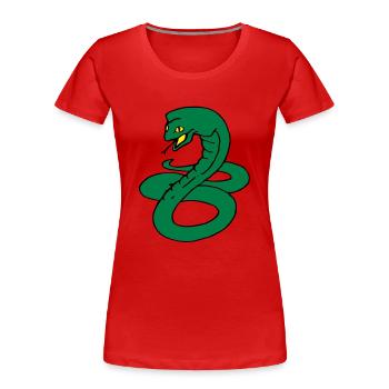 Cobra - Women's Premium Organic T-Shirt - red - Front - Mia (176cm)