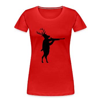 deer - T-shirt bio Premium Femme - rouge - Devant - Mia (176cm)