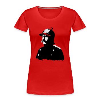 Otto von Bismarck (bicolore) - T-shirt bio Premium Femme - rouge - Devant - Mia (176cm)