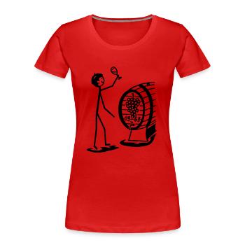 Winzer - Frauen Premium Bio T-Shirt - Rot - Vorne - Mia (176cm)