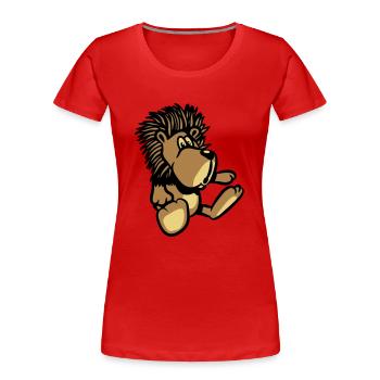 Löwe spielzeug kuscheltier baby Kinder - Frauen Premium Bio T-Shirt - Rot - Vorne - Mia (176cm)