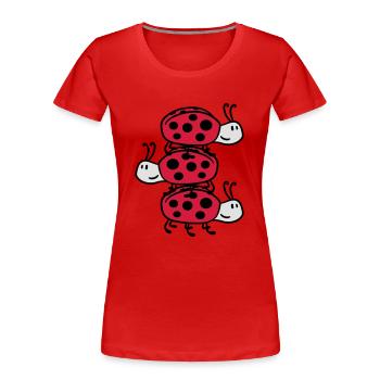 Ladybird Tower - Women's Premium Organic T-Shirt - red - Front - Mia (176cm)