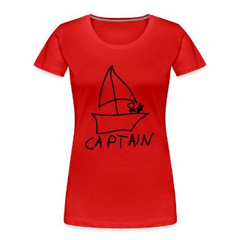 captain segelschiff - Frauen Premium Bio T-Shirt - Rot - Vorne - Mia (176cm)